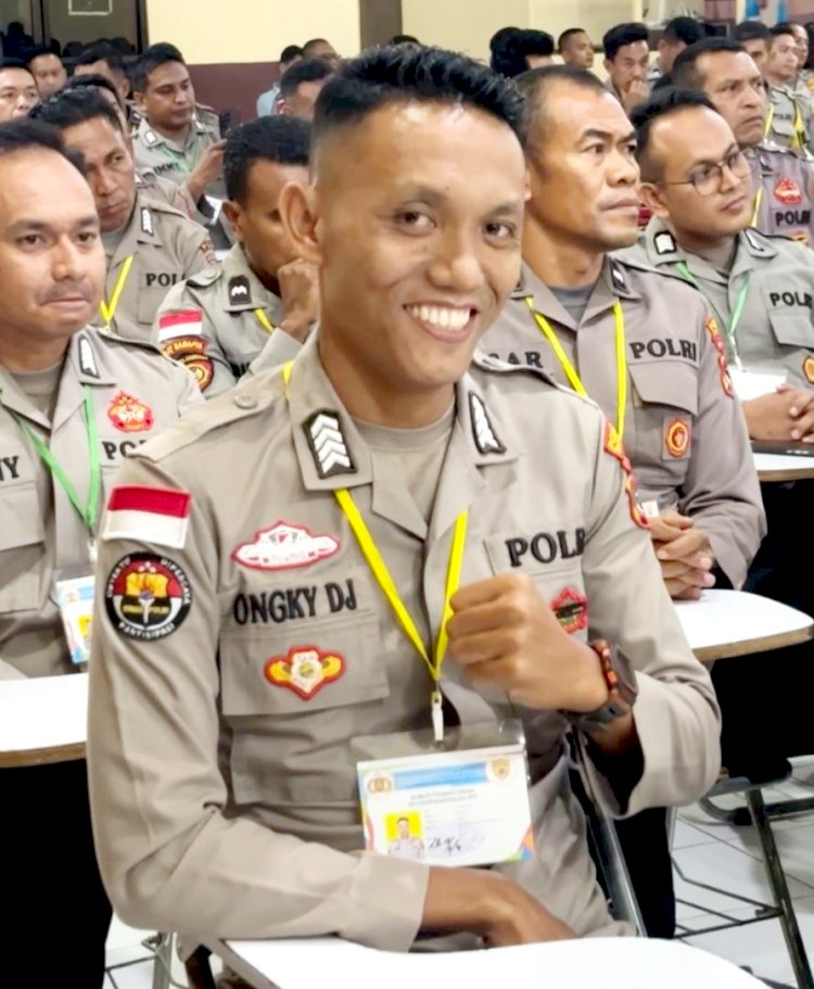Bripka Ongky Djami Personel Humas Polresta Kupang Kota Raih Peringkat 2 Seleksi SIP 55 dan 56 Tahun 2026