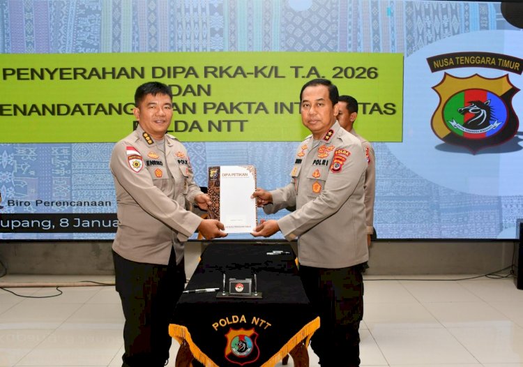 Kapolda NTT Serahkan DIPA 2026, Tekankan Integritas dan Akuntabilitas Anggaran