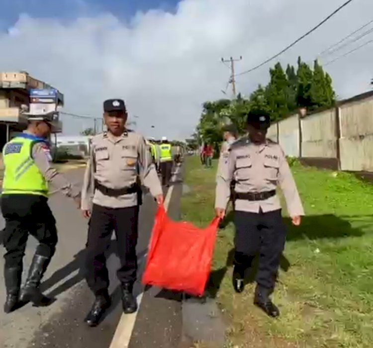 Polres TTS Gelar Aksi Pungut Sampah, Wujud Kepedulian Lingkungan Tindaklanjuti Arahan Presiden