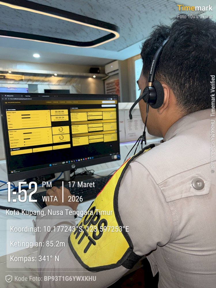 Di Balik Hangatnya Lebaran, Operator 110 Polda NTT Tetap Setia Jaga Keamanan