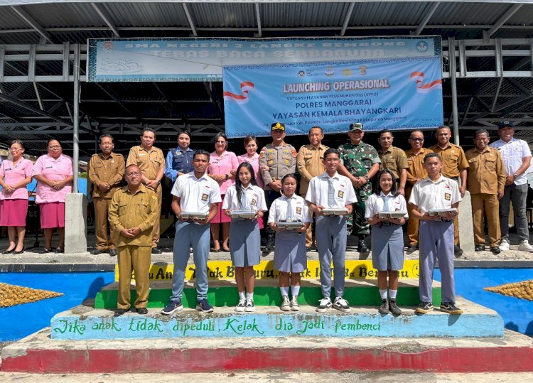 Polres Manggarai Resmikan SPPG, 1.253 Siswa Nikmati Program Makan Bergizi Gratis Dukungan Program Presiden Prabowo Subianto