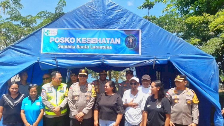 Kapolda NTT Tinjau Posko Kesehatan Semana Santa di Larantuka, Pastikan Pelayanan untuk Peziarah Optimal