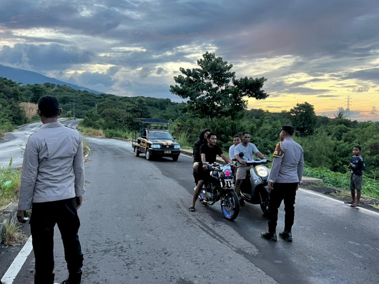 Respons Cepat Layanan 110, Polres Sikka Bubarkan Pengguna Knalpot Racing yang Ganggu Ketertiban