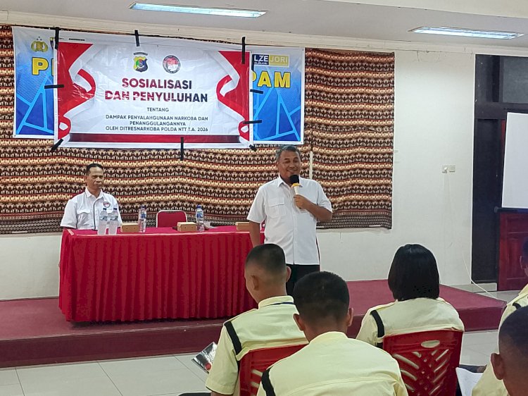 Plt. Dirresnarkoba Polda NTT Bekali 150 Calon Satpam Gada Pratama tentang Bahaya Narkoba