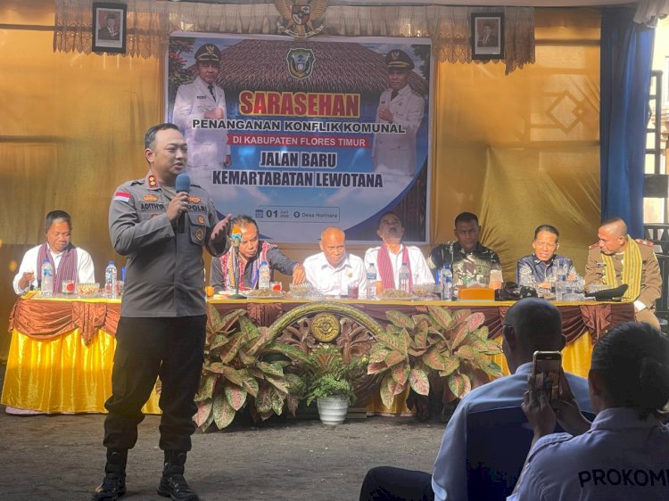 Kapolres Flores Timur Gaungkan Semangat Damai dalam Sarasehan Penanganan Konflik Komunal Adonara