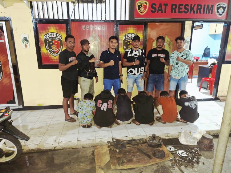 Kerja Nyata, Senyap, Tepat dan Cepat, Satreskrim Polres Sikka Ungkap Kasus Pencurian Komponen Alat Berat, Enam ABH Diamankan