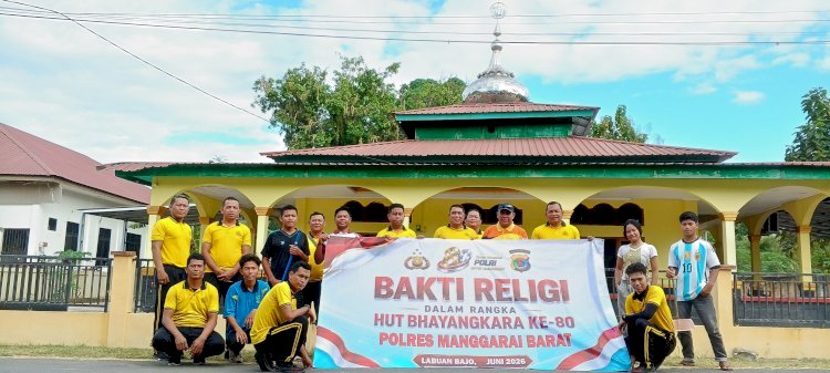 Sambut Hari Bhayangkara ke-80, Polres Manggarai Barat Perkuat Toleransi Lewat Bakti Religi Lintas Agama