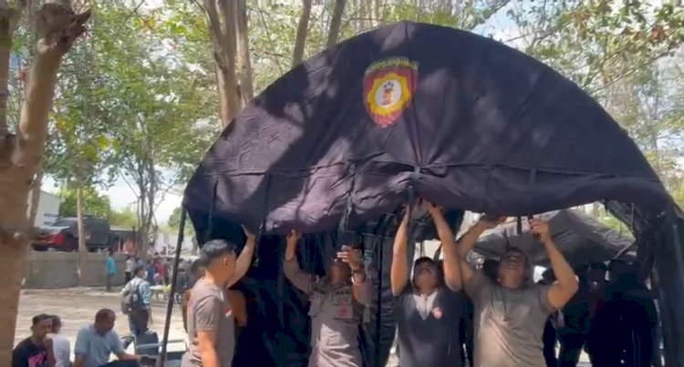 Pasca Gempa Flores, Polres Mabar Dirikan Tenda Darurat di Dua Rumah Sakit Labuan Bajo