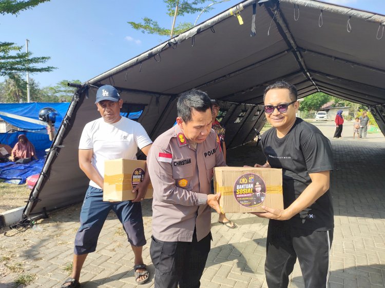 Jaga Moril dan Keselamatan Keluarga Bhayangkara, Kapolres Manggarai Barat Serahkan Tali Asih Pasca-Gempa