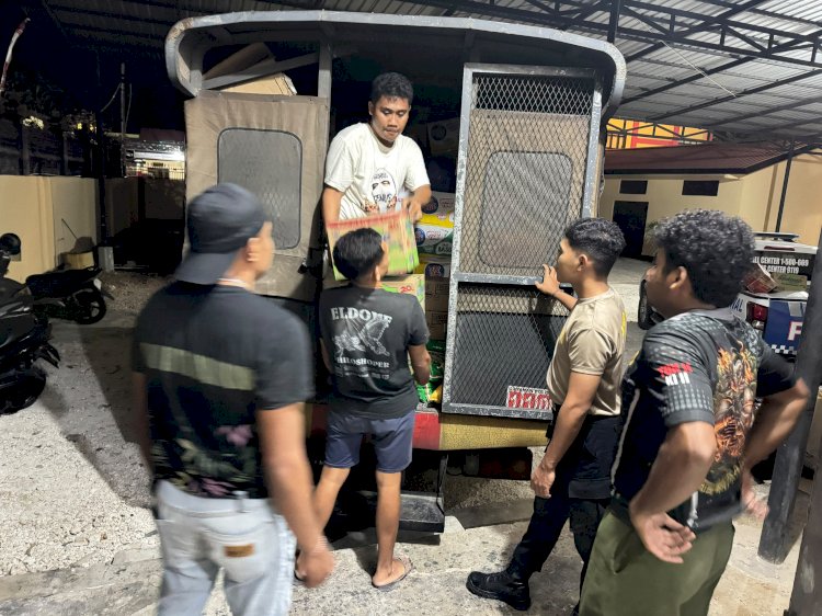 Polres Malaka Kirim Bantuan Logistik untuk Korban Bencana Alam Flores