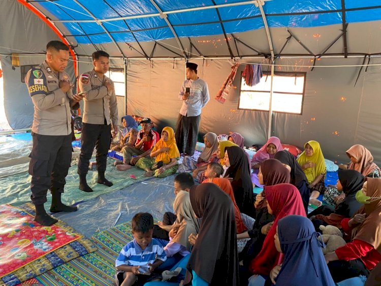 Pulihkan Trauma Penyintas Gempa, Polres Manggarai Gelar Trauma Healing di Posko Pengungsian