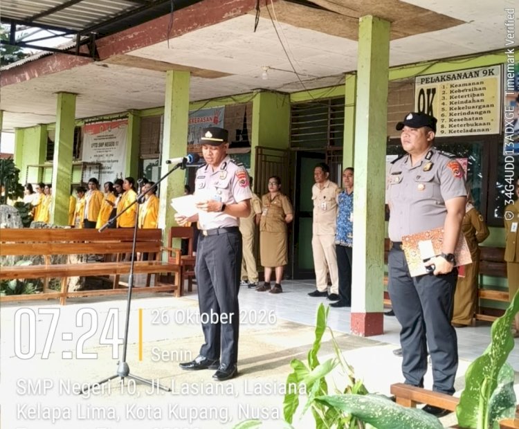 Cegah Perundungan di Sekolah, Ditbinmas Polda NTT Edukasi Pelajar SMPN 10 Kupang