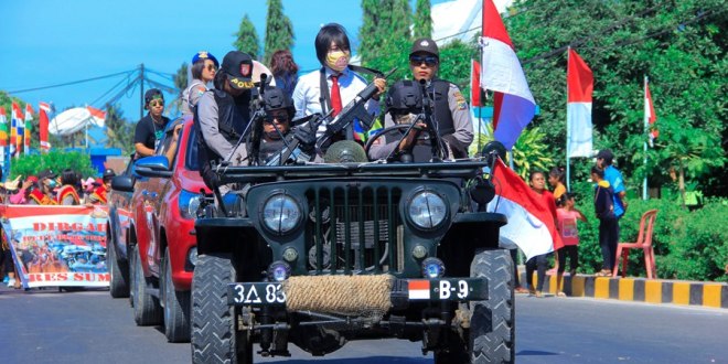 Polres Sumba Timur dan Bhayangkari meriahkan Karnaval Pembangunan kabupaten Sumba Timur