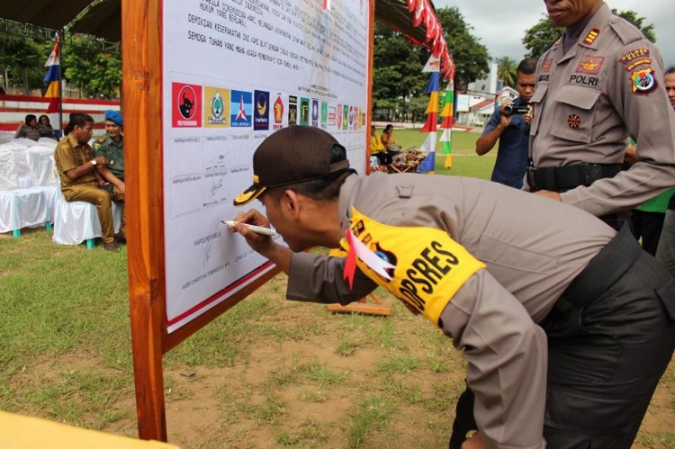 Polres Belu Gaungkan Ikrar Damai Menuju Pilgub NTT Tahun 2018