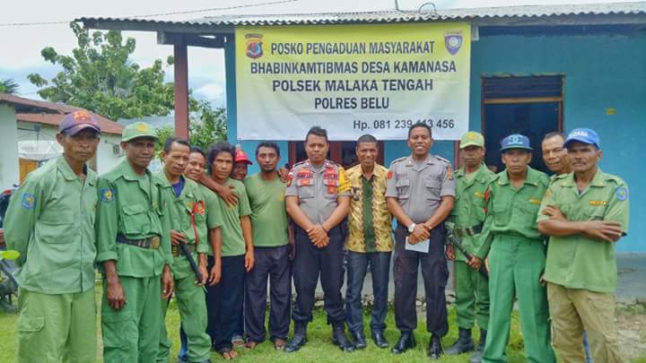 Kapolsek Malaka Tengah Ajak Linmas desa Kamanasa Bersinergi Dengan Polri Sukseskan Pilgub NTT Tahun 2018
