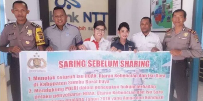 Kapolsek Wewewa Barat Sosialisasi Penolakan Berita Hoax, Isu SARA dan Ujaran Kebencian