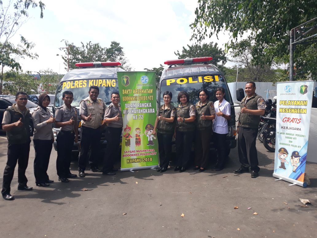 Patroli Pelayanan Kesehatan Bagi Personil Pam Mudik Lebaran 2018 Maupun para Pemudik di Pelabuhan Bolok Kupang