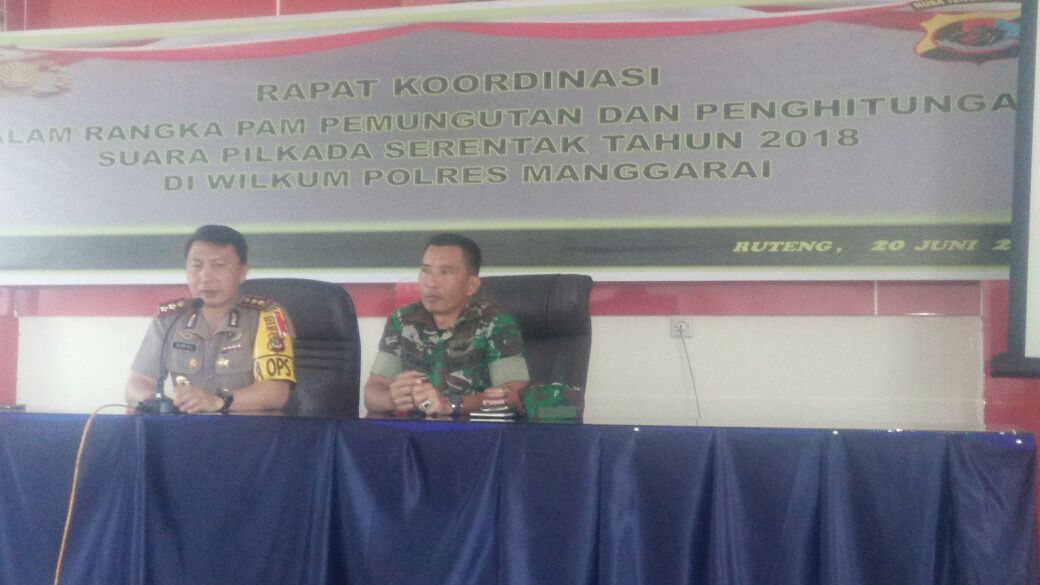 Rapat Koordinasi Pam Pilkada Serentak 2018 Polres Manggarai