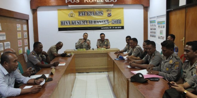 Wakapolres Flotim Buka Lat Pra Ops Bina Kusuma Turangga 2018