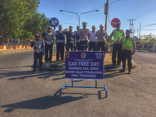 Polres Sikka amankan hari perdana car free day