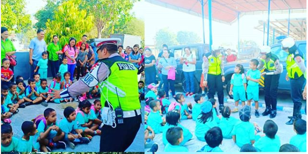 Polisi Sahabat Anak, Sat Lantas Polres Ende Beri Pengetahuan Lalu Lintas Pada Anak Usia Dini