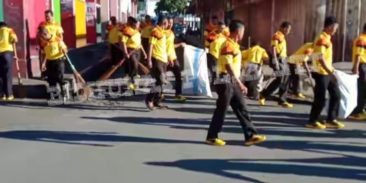 Polres Ngada Bersih-bersih Sampah, Peringati Hari Peduli Sampah Nasional