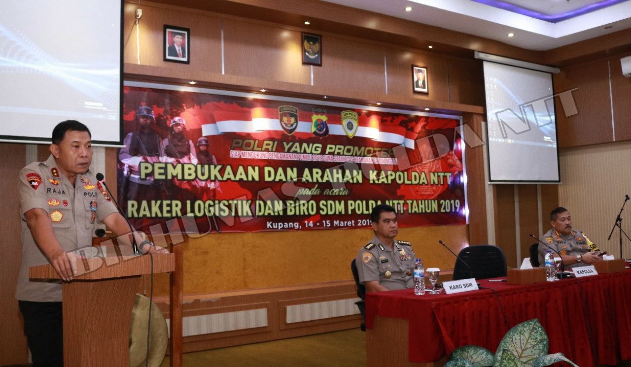 Kapolda NTT Buka Rakernis Fungsi Logistik dan SDM Polda NTT Tahun 2019