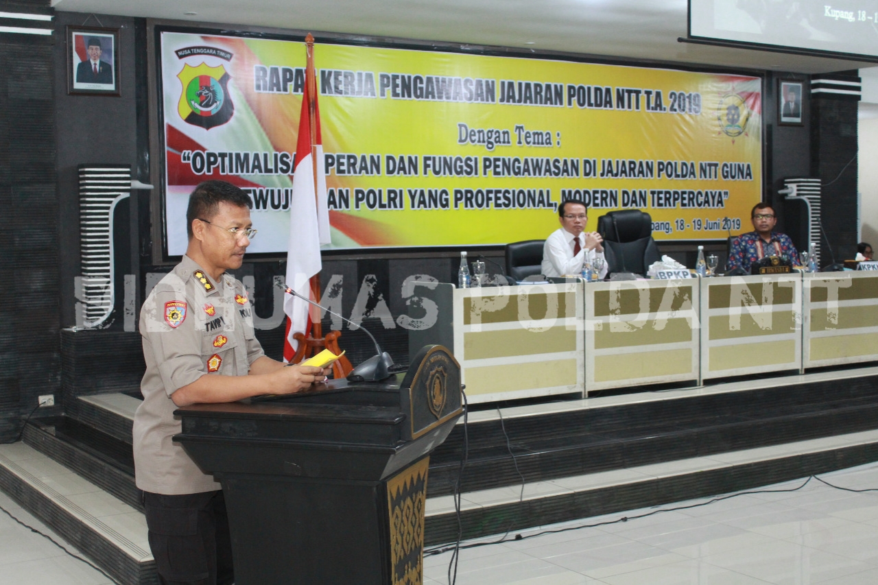 Itwasda Polda NTT Gelar Rapat Kerja Pengawasan Tahun Anggaran 2019 di Mapolda NTT