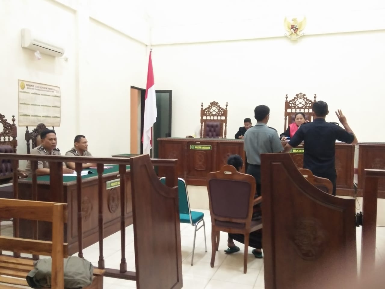 Sidang Kasus Tipiring, Polsek Waigete Kirim 2 Personilnya Jadi Penuntut Umum