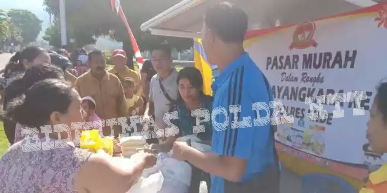 Polres Ende Gelar Pasar Murah Dalam Rangka HUT Bhayangkara Ke 73