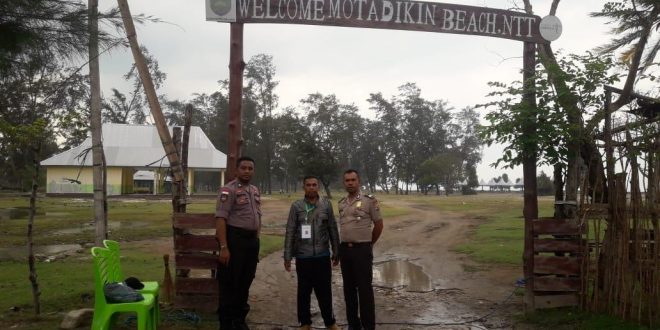 Selalu Ramai Dikunjungi Masyarakat, Pantai Motadikin di Jaga Aparat Polsek Malaka Tengah Selama Libur Lebaran