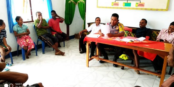 Bhabinkamtibmas Desa Usapinonot Cegah Tenaga Kerja Nonprosedural Pada Warga Binaannya