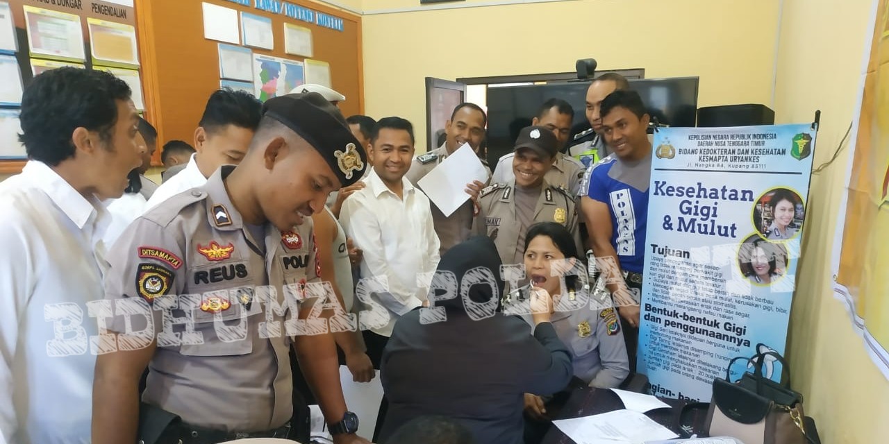 Tim Biddokkes Polda NTT Laksanakan Pemeriksaan Narkoba, Pemeriksaan Gigi Serta Vaksinasi Hepatitis B Tahap III Pada Personel Polres Ngada