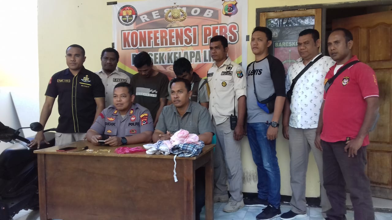 Jajaran Poksek Kelapa Lima Gelar Konferensi Pers Penangkapan Pelaku Curas