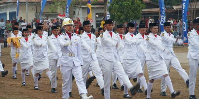 HUT ke 74 RI, Sejumlah Perwira Polres Belu Jadi Petugas Upacara Penurunan Bendera Merah Putih