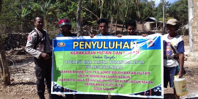 Antisipasi Karhutla, Bhabinkamtibmas Gencar Lakukan Sosialisasi Dan Himbauan