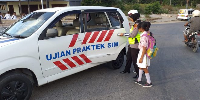 Tanamkan Sikap Kasadaran Berlalu Lintas Sejak Dini, Satlantas Polres TTU Jalankan Program Politik