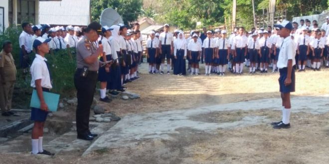 Kapolsek Lio Timur Beri Nasehat Kepada Pelajar Untuk hindari Kenakalan Remaja