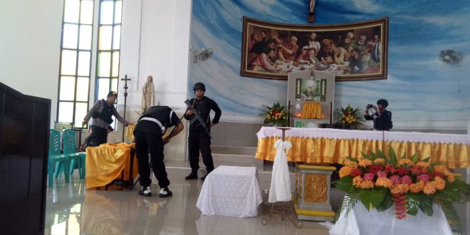 Jelang Perayaan Natal, Polres Ende Sterilisasi Gereja