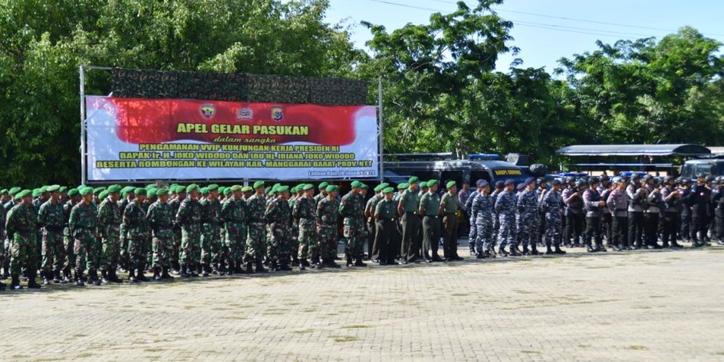 Jelang Kunker Presiden RI ke Labuan Bajo, Gabungan Personel TNI Polri Gelar Apel Kesiapan Pengamanan VVIP
