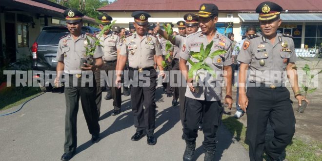 Cinta Lingkungan Hijau, Jajaran Polres Lembata Laksanakan Penanaman Pohon