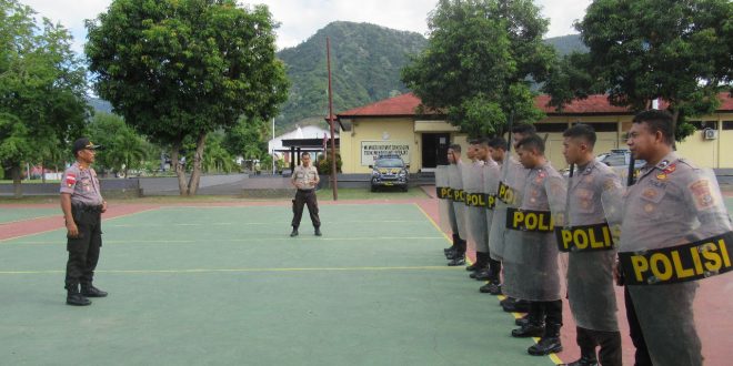 Tingkatkan Kemampuan, Satuan Sabhara Polres Ende Latihan Dalmas