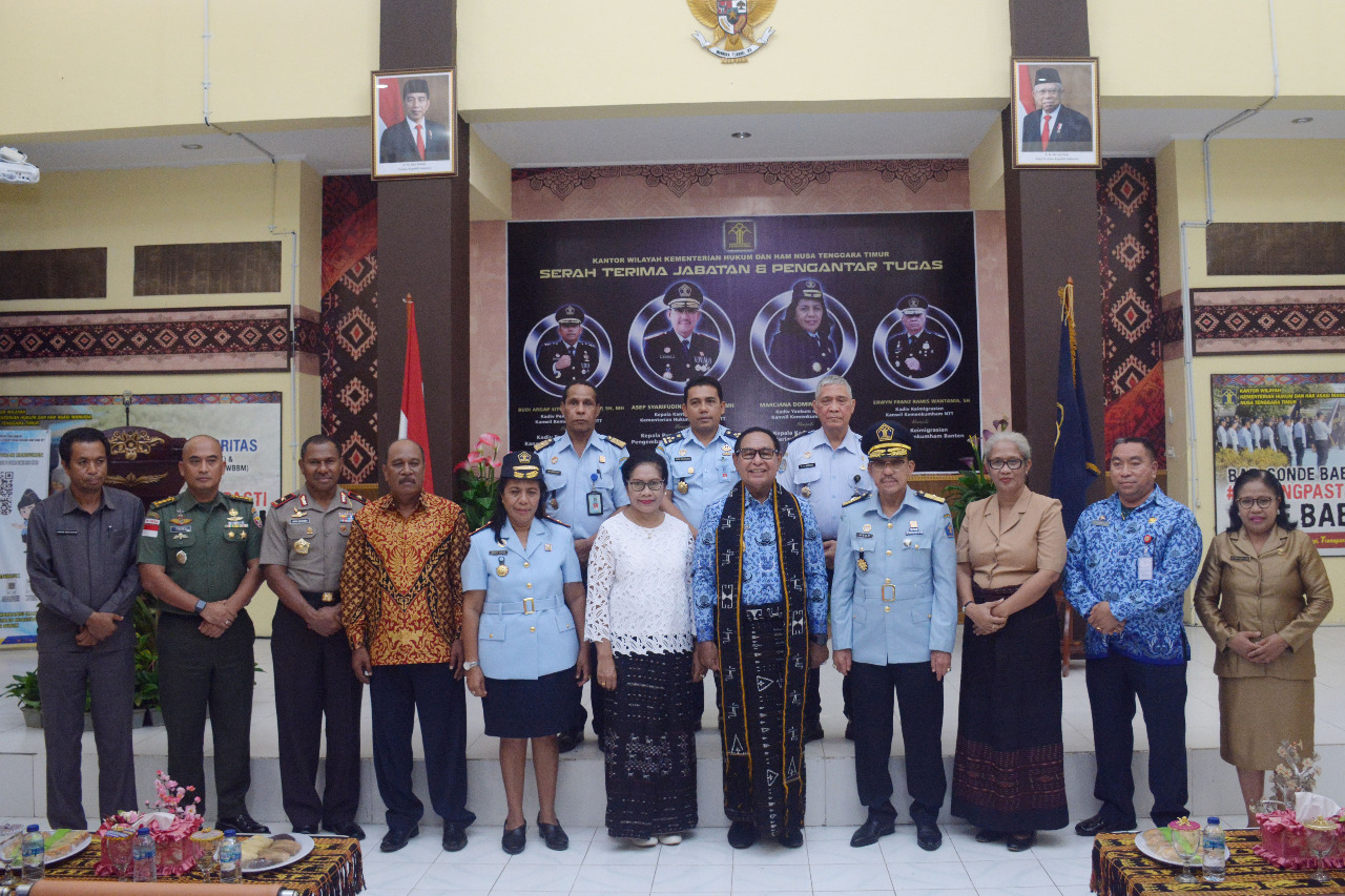 Wakapolda NTT Hadiri Acara Serah Terima Jabatan Kakanwil Kemenkumham NTT